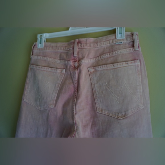MOTHER Superior High Waisted Rider Flood into the mist Pink Jeans, Size 33 - Picture 5 of 11